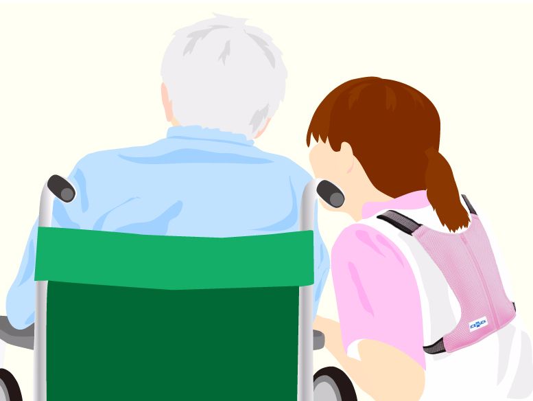 アイスリュックCAREの装着写真