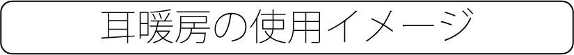 耳暖房の使用イメージ