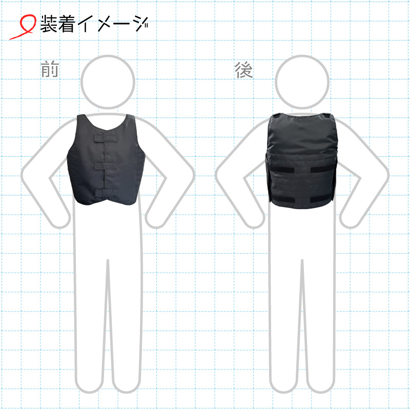 防暖チョッキ弐式の着用イメージ１